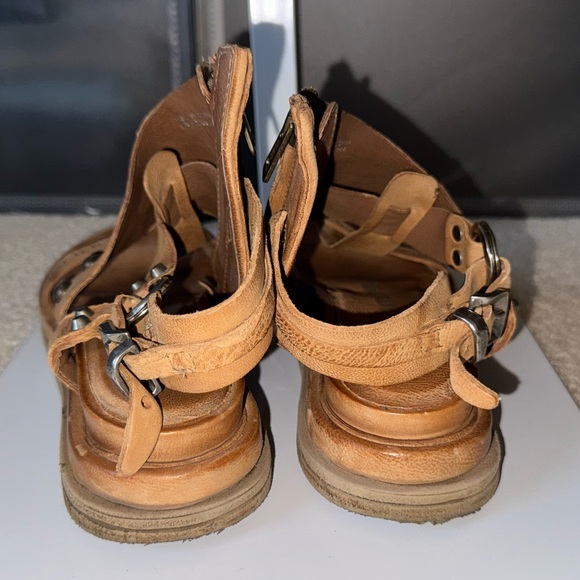 A.S. 98 Pacey Natural Leather Studded Harness Zip Sandals Size EU 39 / US 9 - Picture 6 of 11